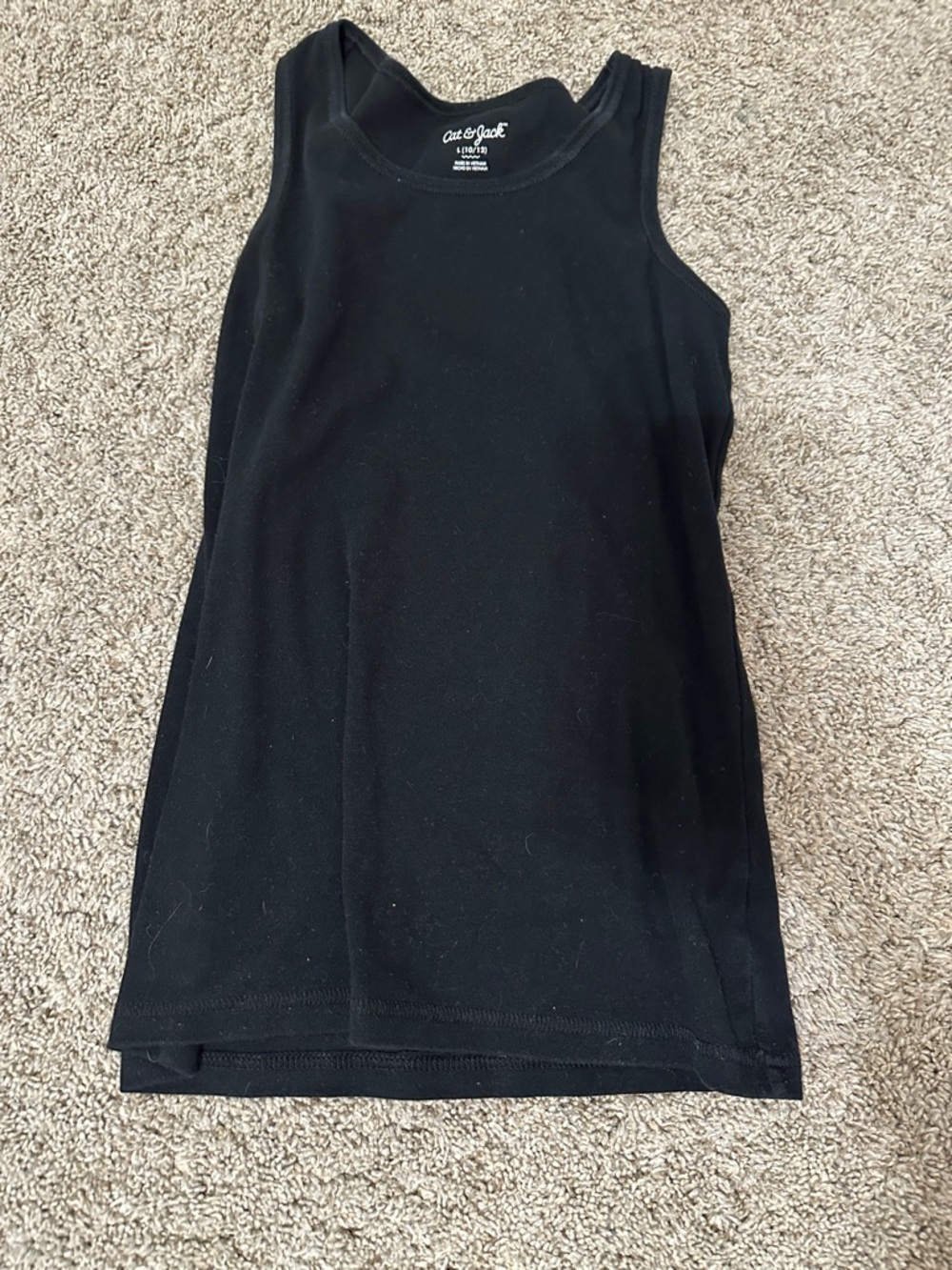 Cat & Jack Black Ribbed Tank Top